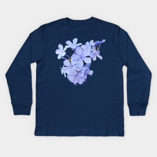 Little Blue Flowers Photo Kids Long Sleeve T-Shirt